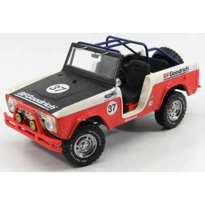 GREENLIGHT FORD USA BRONCO OPEN N 37 BFGOODRICH 1966 - RED WHITE BLACK 1/18