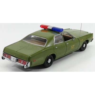 GREENLIGHT PLYMOUTH FURY U.S. ARMY MILITARY POLICE 1977 - A-TEAM - MILITARY GREEN 1/18