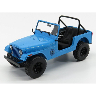 GREENLIGHT JEEP CJ-7 DHARMA OPEN 1982 - LOST 2004 - 2010 - LIGHT BLUE 1/18