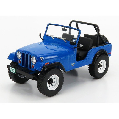 GREENLIGHT JEEP CJ-5 OPEN 1972 - MORK & MINDY - BLUE 1/18