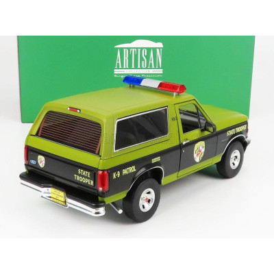 GREENLIGHT FORD USA BRONCO MARYLAND STATE POLICE 1996 - GREEN BLACK 1/18