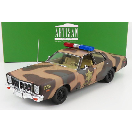 GREENLIGHT DODGE MONACO HAZZARD POLICE HAZZARD COUNTY 1978 - CAMOUFLAGE 1/18