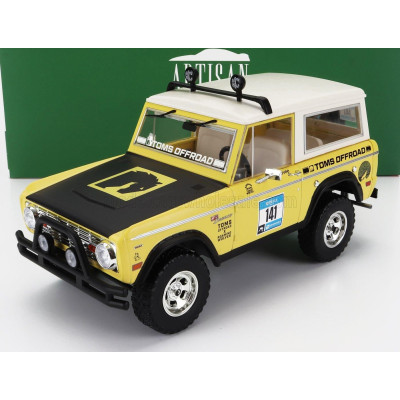 GREENLIGHT FORD USA BRONCO N 141 RALLY REBELLE 1969 - YELLOW BLACK WHITE 1/18