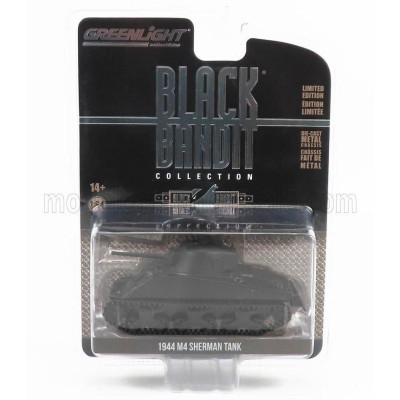 GREENLIGHT TANK M4 SHERMAN 1941 - BLACK BANDIT - MILITARY BLACK 1/64