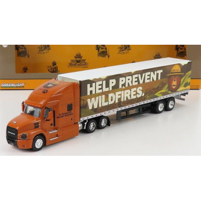 GREENLIGHT MACK ANTHEM TRUCK 2019 - HELP PREVENT WILDFIRES SMOKEY BEAR - LIGHT BROWN WHITE 1/64