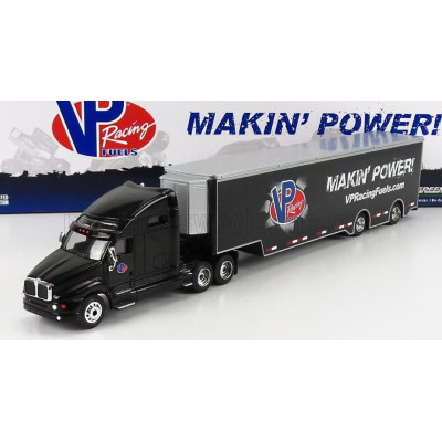 GREENLIGHT KENWORTH T2000 TRUCK VP RACING FUELS CAR TRANSPORTER 2018 - BLACK 1/64
