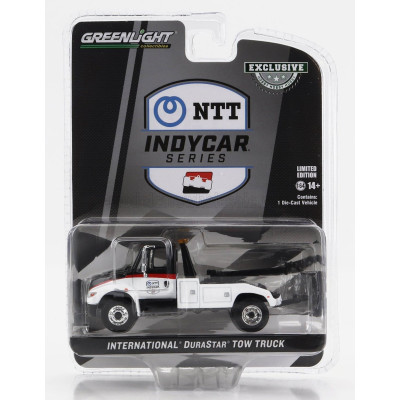 GREENLIGHT INTERNATIONAL DURASTAR 4400 TRUCK CARRO ATTREZZI NTT INDYCAR SERIES - WRECKER ROAD SERVICE 2023 - WHITE BLACK 1/64
