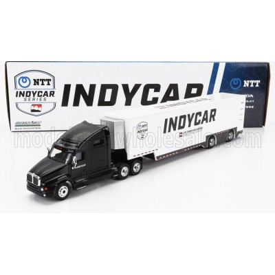 GREENLIGHT KENWORTH T2000 TRUCK INDY CAR SERIES CAR TRANSPORTER 2020 - BLACK WHITE 1/64