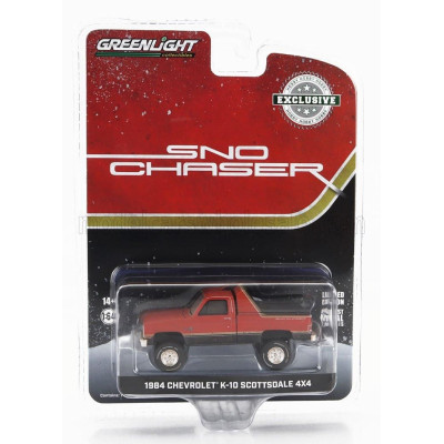 GREENLIGHT CHEVROLET K-10 PICK-UP SCOTTSDALE 4x4 1984 - ORANGE 1/64