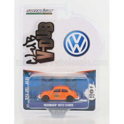 GREENLIGHT VOLKSWAGEN BETTLE KAFER CLASSIC BARDAHL 1959 - ORANGE 1/64