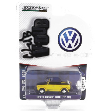 GREENLIGHT VOLKSWAGEN TYPE 181 SAFARI MEXICO CITY 1972 - YELLOW 1/64