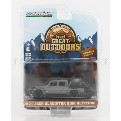 GREENLIGHT JEEP GLADIATOR PICK-UP 2021 - THE GREAT OUTDOORS - GREY MET 1/64