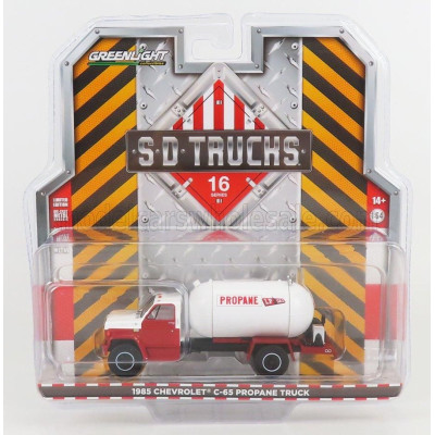 GREENLIGHT CHEVROLET C-65 TANKER TRUCK PROPANE 1985 - RED WHITE 1/64