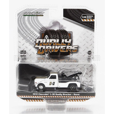 GREENLIGHT CHEVROLET C-30 PICK-UP WRECKER CARRO ATTREZZI - WRECKER ROAD SERVICE HURST 1972 - WHITE 1/64