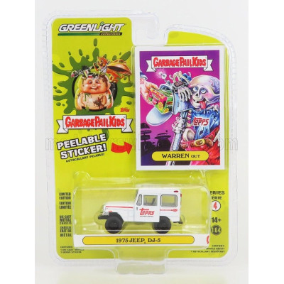 GREENLIGHT JEEP DJ-5 TOPPS DELIVERY SERVICE 1975 - WHITE RED 1/64