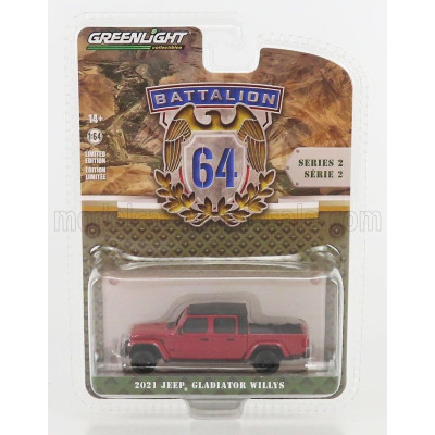 GREENLIGHT JEEP GLADIATOR WILLYS PICK-UP 2021 - RED 1/64