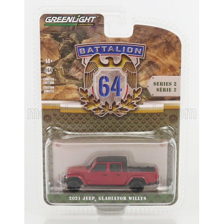 GREENLIGHT JEEP GLADIATOR WILLYS PICK-UP 2021 - RED 1/64