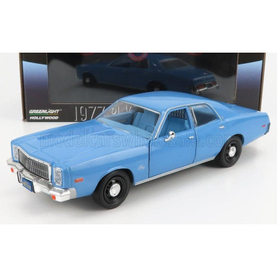 GREENLIGHT PLYMOUTH FURY 1977 - CHRISTINE MOVIE - DETECTIVE RUDOLPH JUNKINS - LIGHT BLUE 1/24