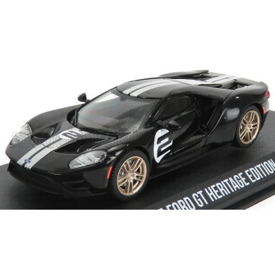 GREENLIGHT FORD USA GT N 2 HERITAGE EDITION 2019 - BLACK SILVER 1/43