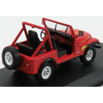 GREENLIGHT JEEP CJ-7 RENEGADE OPEN 1983 - THE TERMINATOR - RED WHITE 1/43
