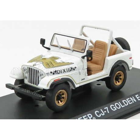 GREENLIGHT JEEP CJ-7 DIXIE OPEN 1979 - LOOK-A-LIKE - THE DUKES OF HAZZARD - WHITE 1/43