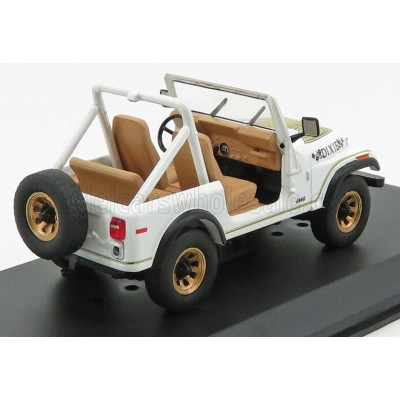 GREENLIGHT JEEP CJ-7 DIXIE OPEN 1979 - LOOK-A-LIKE - THE DUKES OF HAZZARD - WHITE 1/43