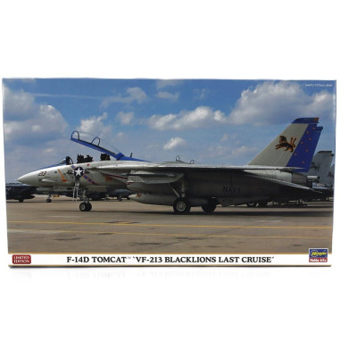 HASEGAWA GRUMMAN F-14D TOMCAT VF-213 BLACKLIONS LAST CRUISE MILITARY AIRPLANE 1974 1/72