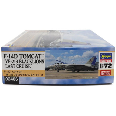 HASEGAWA GRUMMAN F-14D TOMCAT VF-213 BLACKLIONS LAST CRUISE MILITARY AIRPLANE 1974 1/72