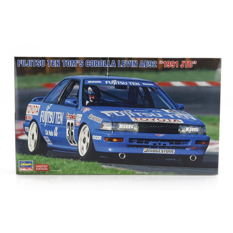 HASEGAWA TOYOTA COROLLA LEVIN AE92 TEAM FUJITSU TEN N 36 JTC SEASON 1991 H.HOGAWA 1/24