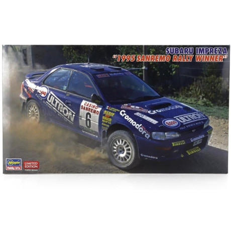 HASEGAWA SUBARU IMPREZA N 6 WINNER RALLY SANREMO 1995 A.ALESSANDRINI - P.LIATTI 1/24