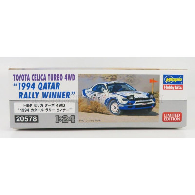 HASEGAWA TOYOTA CELICA TURBO 4WD N 5 WINNER RALLY QATAR 1994 K.MALIK - S.KHALIFA 1/24