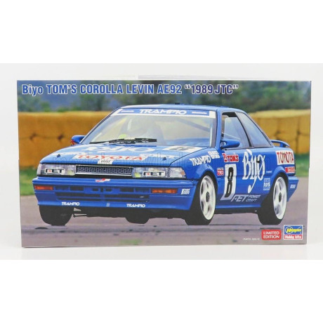 HASEGAWA TOYOTA COROLLA LEVIN (AE92) TEAM BIYO N 8 JTC 1989 K.OKAMOTO - Y.TANAKA 1/24