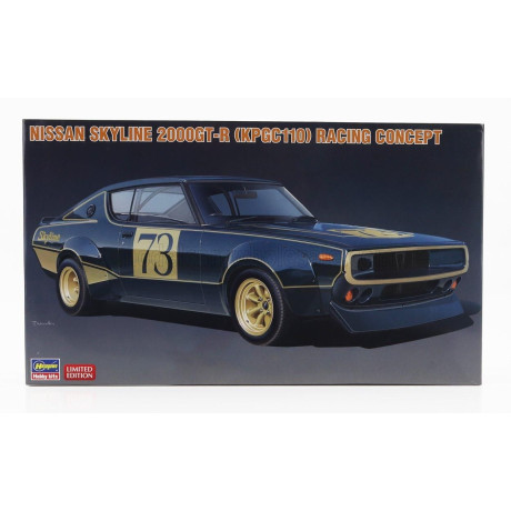 HASEGAWA NISSAN SKYLINE 2000 GT-R N 73 (KPGC110) RACING CONCEPT 1973 1/24
