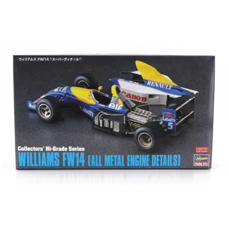 HASEGAWA WILLIAMS F1 FW14B RENAULT N 5 WORLD CHAMPION SEASON 1992 NIGEL MANSELL - ALL METAL ENGINE DATAILS 1/24