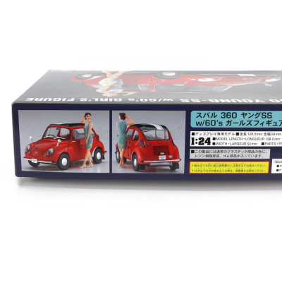 HASEGAWA SUBARU 360 YOUNG-SS WITH GIRL FIGURE 1958 1/24