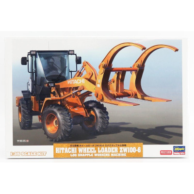 HASEGAWA HITACHI FIAT ZW100-6 RUSPA GOMMATA TRACTOR - SCRAPER 1/35