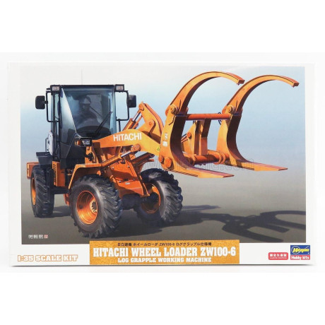 HASEGAWA HITACHI FIAT ZW100-6 RUSPA GOMMATA TRACTOR - SCRAPER 1/35
