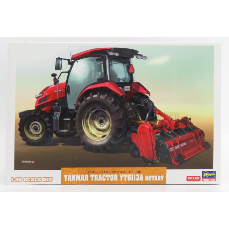 HASEGAWA YANMAR YT5113A TRACTOR WITH ROTARY TRAILER 1/35