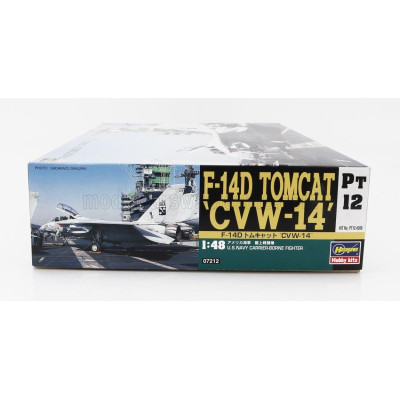 HASEGAWA GRUMMAN F-14D TOMCAT CVW-14 MILITARY AIRPLANE 1974 1/48