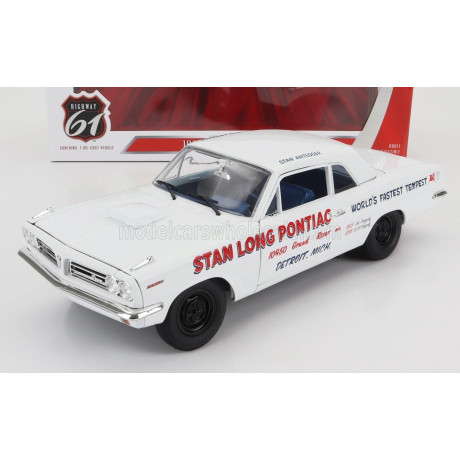 HIGHWAY61 PONTIAC TEMPEST STAN LONG PONTIAC DETROIT MICHIGAN 1963 - WHITE 1/18