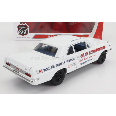 HIGHWAY61 PONTIAC TEMPEST STAN LONG PONTIAC DETROIT MICHIGAN 1963 - WHITE 1/18