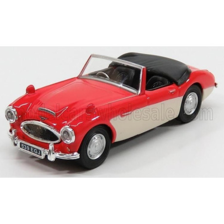 HONGWELL AUSTIN HEALEY 3000 MKIII SPIDER OPEN 1964 - RED CREAM 1/43