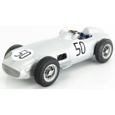 I SCALE MERCEDES BENZ F1  W196 N 50 4th BRITISH GP 1955 P.TARUFFI - SILVER 1/18