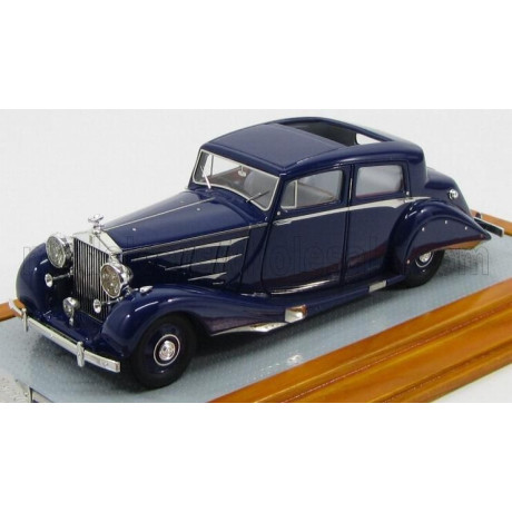 ILARIO MODEL ROLLS ROYCE PIII 3BT85 SEDANCA DE VILLE HOOPER OPEN ROOF 1937 - BLUE 1/43