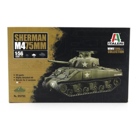 ITALERI TANK M475MM SHERMAN MILTARY 1945 1/56