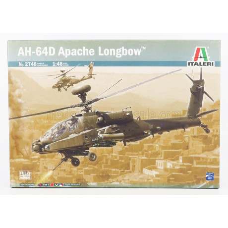 ITALERI HUGHES AH-64D APACHE LONGBOW HELICOPTER MILITARY 1975 1/48