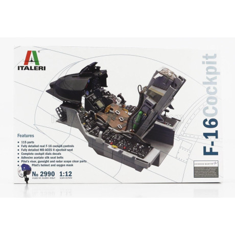 ITALERI LOCKHEED MARTIN COCKPIT F-16 MILITARY AIRPLANE 1978 1/12