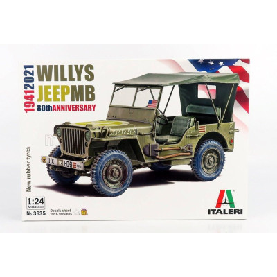 ITALERI JEEP WILLY MB US ARMY MILITARY SOFT-TOP 1942 1/24