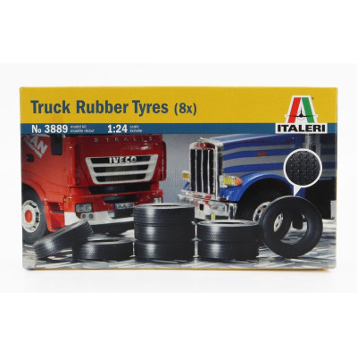 ITALERI ACCESSORIES SET 8X RUBBER TIRES FOR TRUCK 1/24