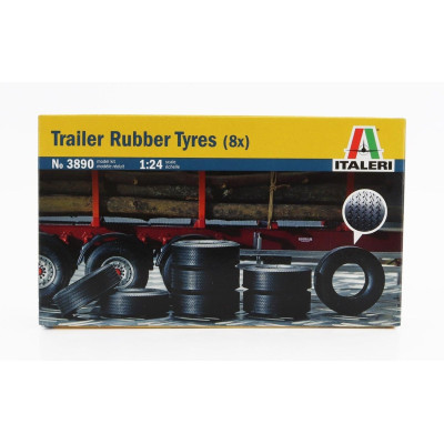 ITALERI ACCESSORIES SET 8X RUBBER TIRES FOR TRUCK 1/24